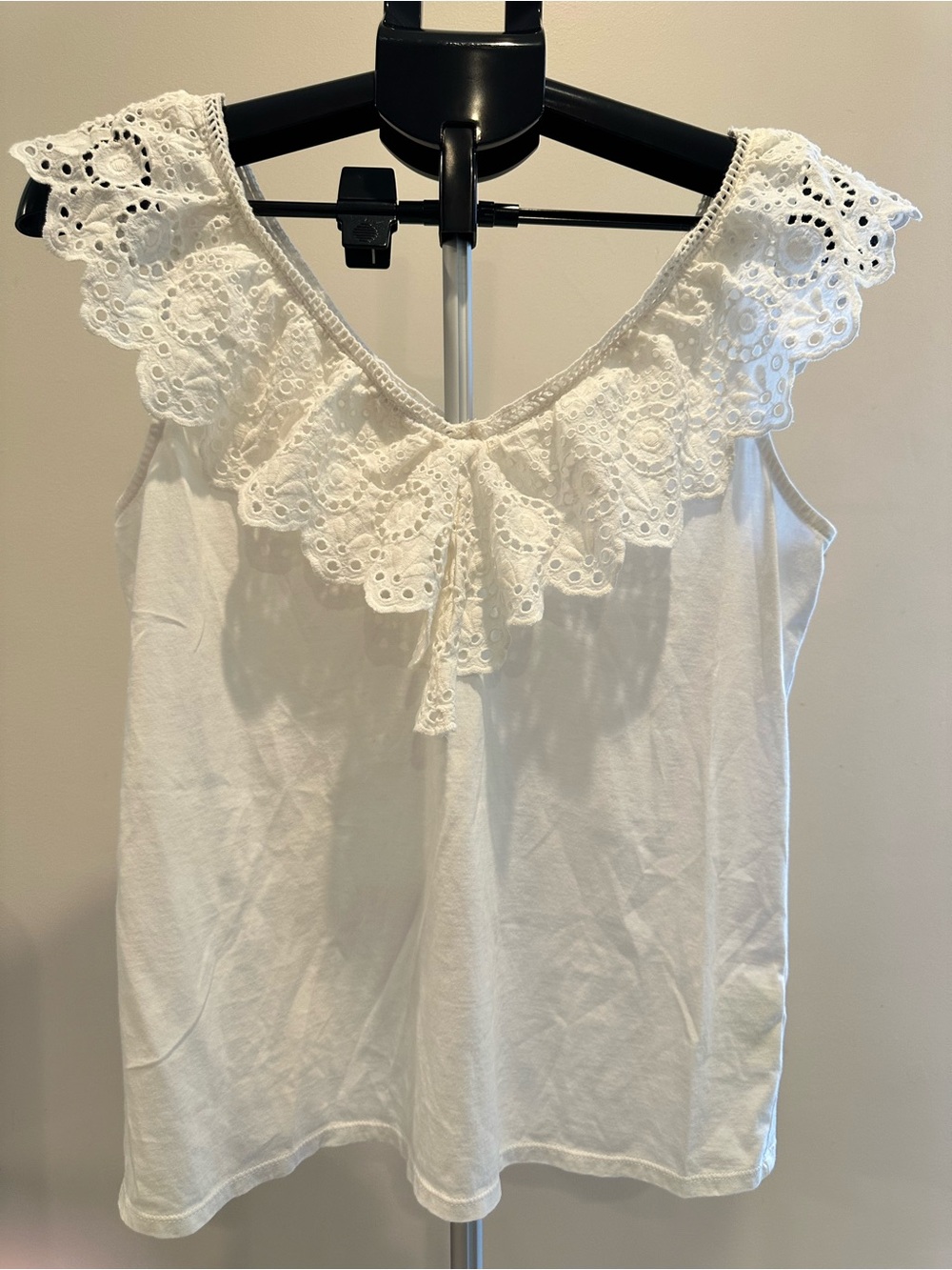 Lilly Pulitzer White Eyelet Ruffle Shirt In Resort White